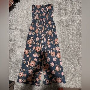 strapless floral jumper